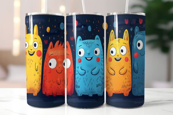 Cute Pattern 20oz Skinny Tumbler Wraps: Elevating Personalized Drinkware Design