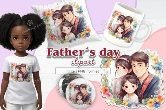Father´s Day Clipart . Sublimation 23: Practical Design Assets for Personalized Gifting and Small Business Growth