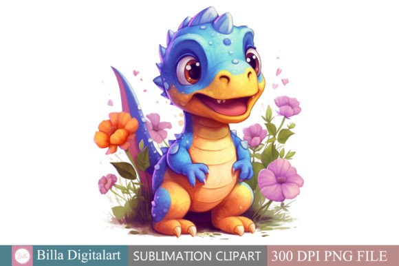 Free Watercolor Cute Happy Dinosaur Clip Art Guide