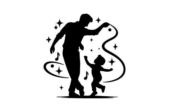 Integrating a Dad and Son Dancing Father's Day Vector into Professional Design Workflows