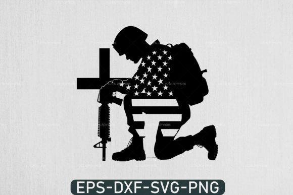 Kneeling Soldier and Jesus Cross SVG: Strategic Application for Faith-Based Design and Commerce