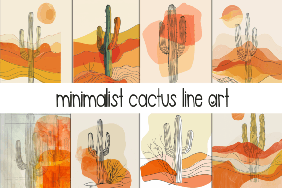 Minimalist Cactus Line Art: Practical Applications for Modern Design