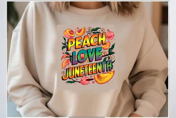 Peach Love Juneteenth, T Shirt Design: Merging Heritage with Southern Aesthetics
