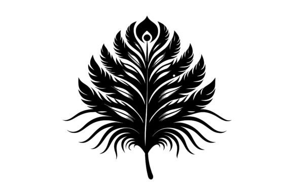 Peacock Feather Black Silhouette Vector: Design Applications and Usage Guide