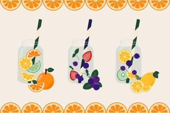 Summer Fruit Infuse Refreshing Clip Art: Visual Solutions for Seasonal Projects