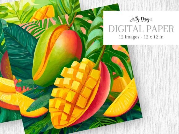 Sweet and Colorful Mangoes Illustrations: Integrating Visual Assets into Creative Workflows