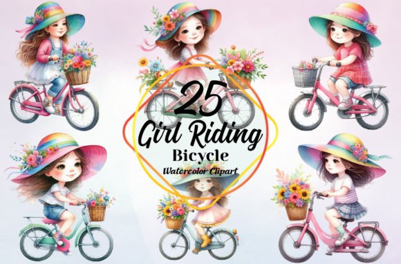 Understanding Watercolor Girl Riding Bicycle Clipart: A Guide to Whimsical Digital Design